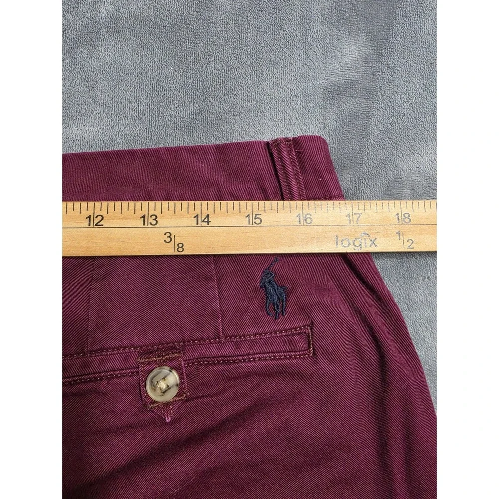 Polo Ralph Lauren Polo Chino Shorts Mens 33 Red Classic Fit 9 In Stretch Twill
